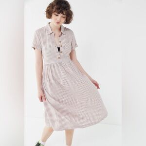 Urban Outfitters Pink Gingham Dress